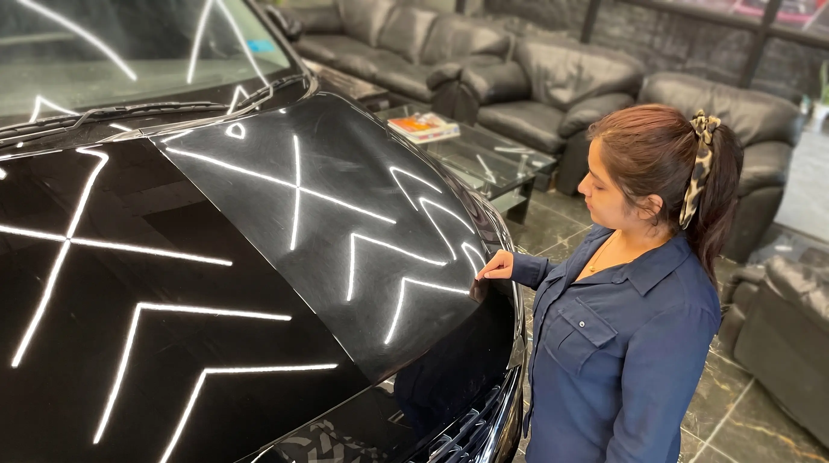 Ceramic coating before and after — gloss transformation
