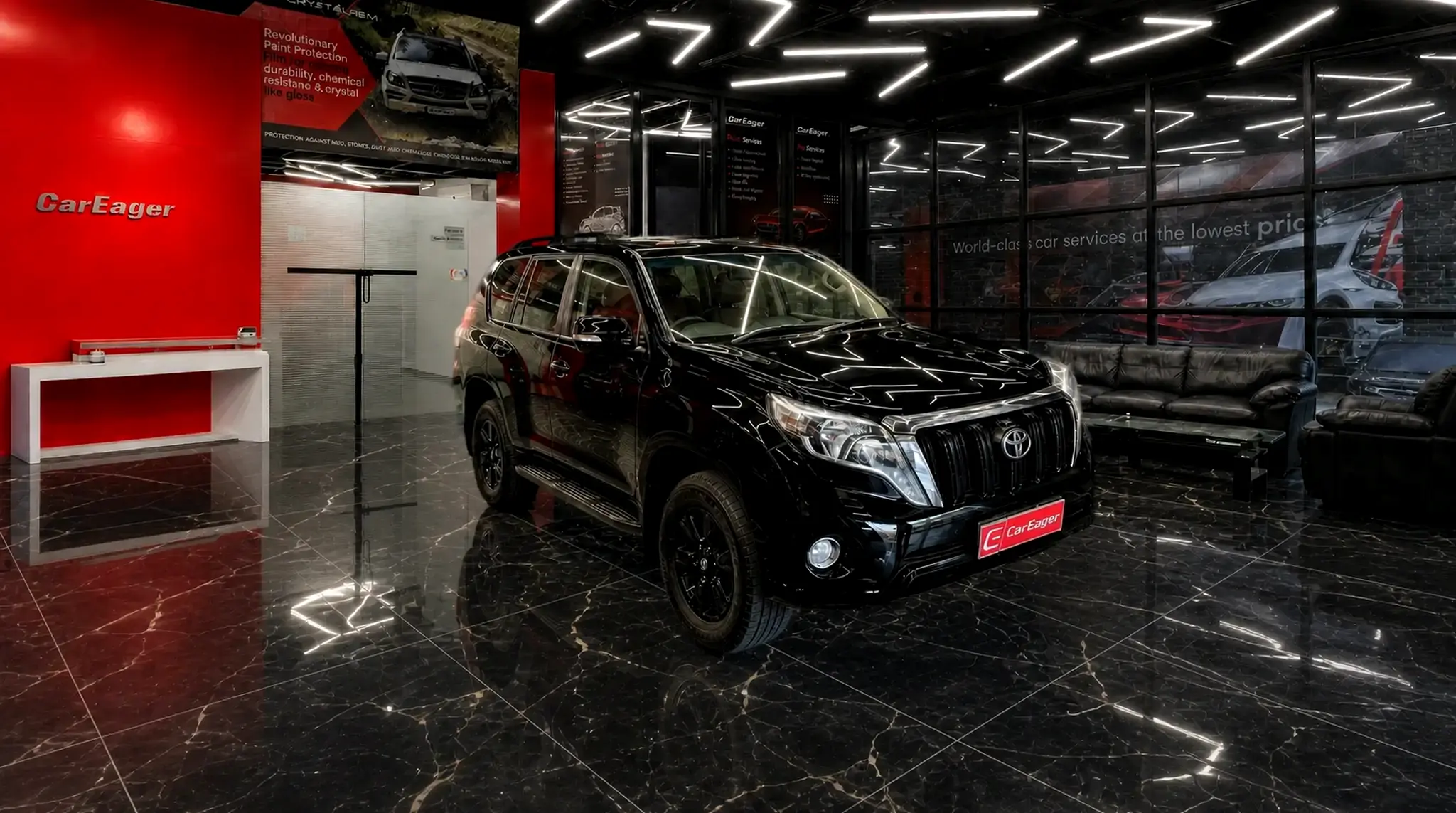 Toyota Prado after full repaint at CarEager, Sector 37 Gurugram